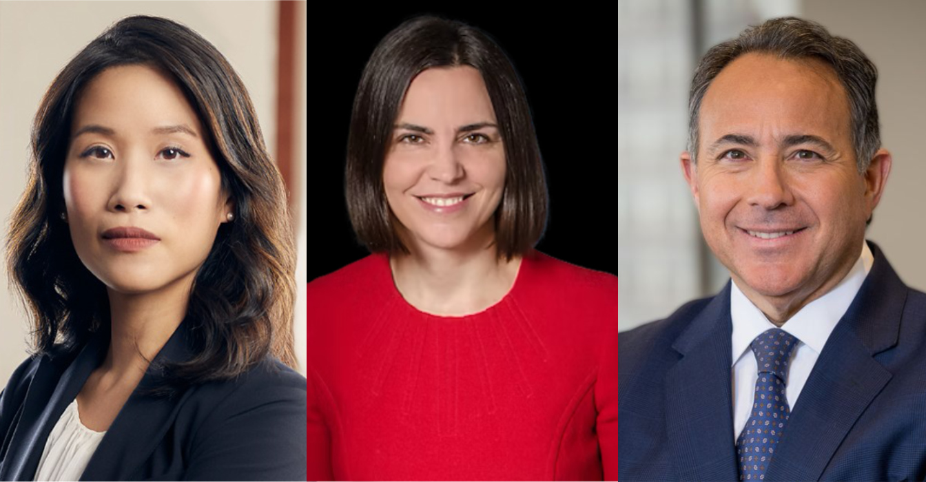 Ting Chen, co-head of global M&A at Cravath; Melissa Sawyer, global head of M&A and co-head of corporate governance at Sullivan & Cromwell; and Michael Aiello, chairman of the corporate department of Weil, Gotshal & Manges.