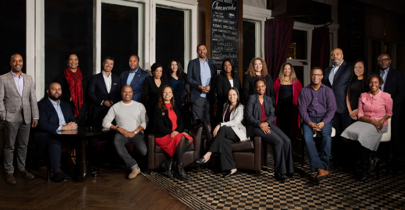 Members of The Black Lawyers Group at Latham & Watkins (L to R): Oswald Cousins, Nathan Davis, Monica White, Kem Ihenacho, Brian Patterson, David Ziyambi, Sarah Fortt, Linzi Thomas, Marissa Alter-Nelson, BJ Trach, Danielle Conley, Nicole Fanjul, Damara Chambers, Laura Washington, Jennifer Kent, Joe Alexander, Kevin Chambers, Kirsten Jackson, Kim Boras and Clement Fondufe