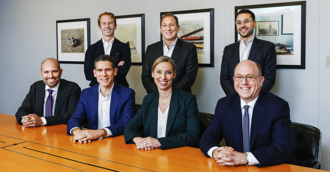 Standing, L to R: John Sobolewski, Josh Feltman and Benjamin Arfa. Seated, L to R: Gregory Pessin, Michael Benn, Emily Johnson and Emil Kleinhaus. Photo by Michael Paras. 