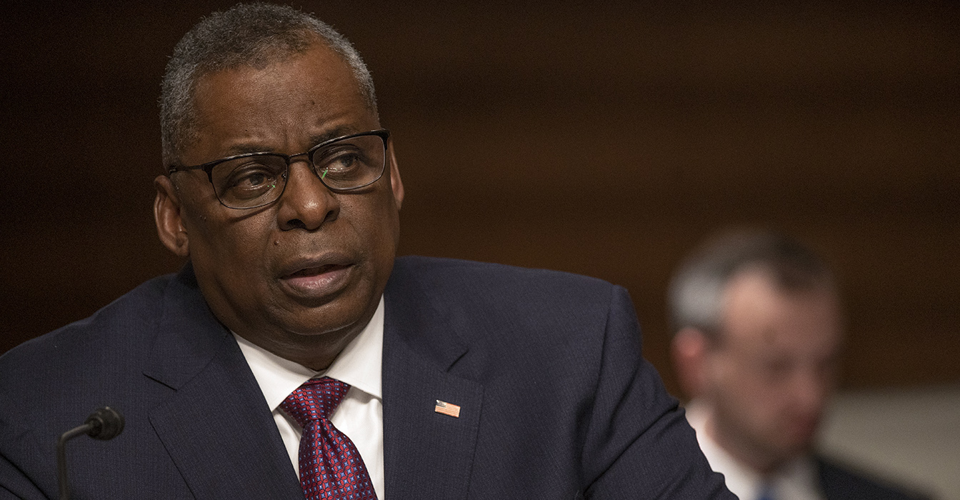 Photo of Sec. Lloyd Austin courtesy of the U.S. Department of Defense.